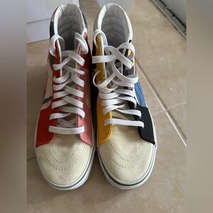 Vans Sk8-Hi Patchwork Multi Color High Top Sneakers Size 6 M